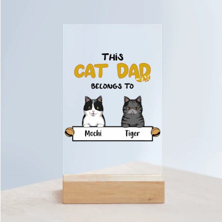 Personalized Cat Dad Gift, Best Cat Dad Ever Mug, Funny Cat Dad, Funny Fathers Day Gift, Christmas Dad Gift, Custom Cat Dad, Cat Name Acrylic Stand