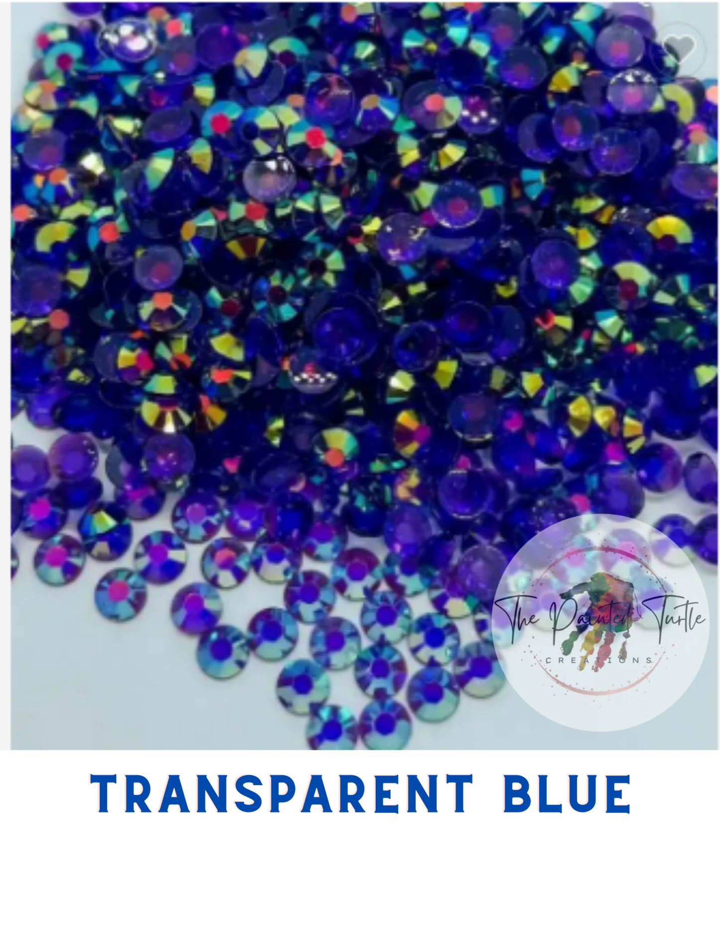 transparent blue ab jelly resin rhinestones