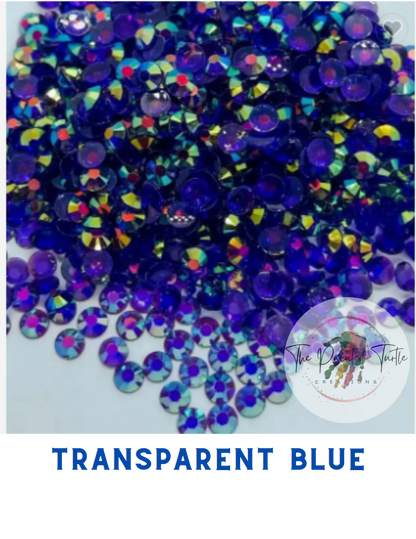 transparent blue ab jelly resin rhinestones