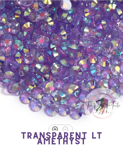 Blue AB Rhinestones - Non Hotfix - Flatback - Transparent