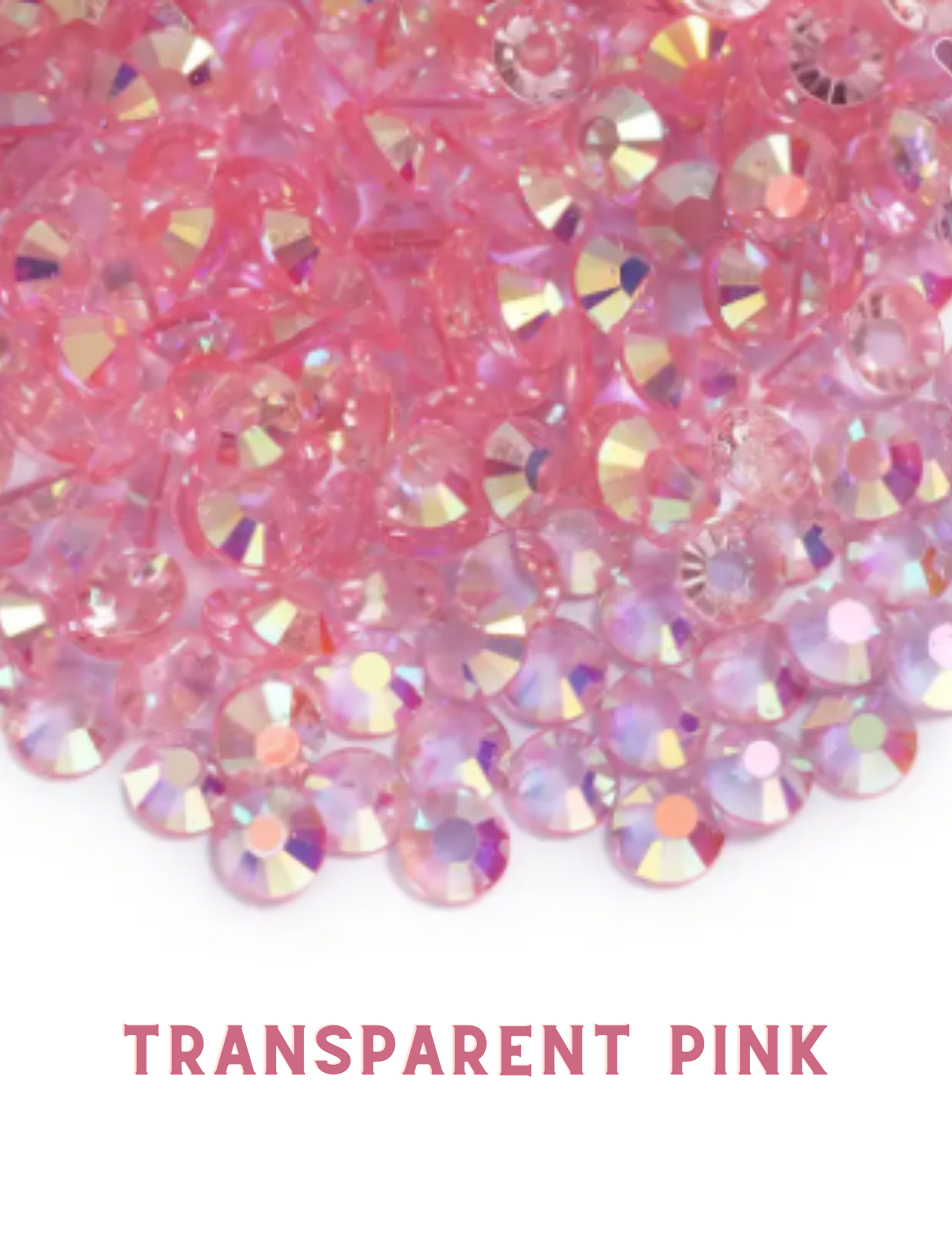 light pink ab transparent rhinestones jelly resin rhinestones transparent pink non hotfix flatback