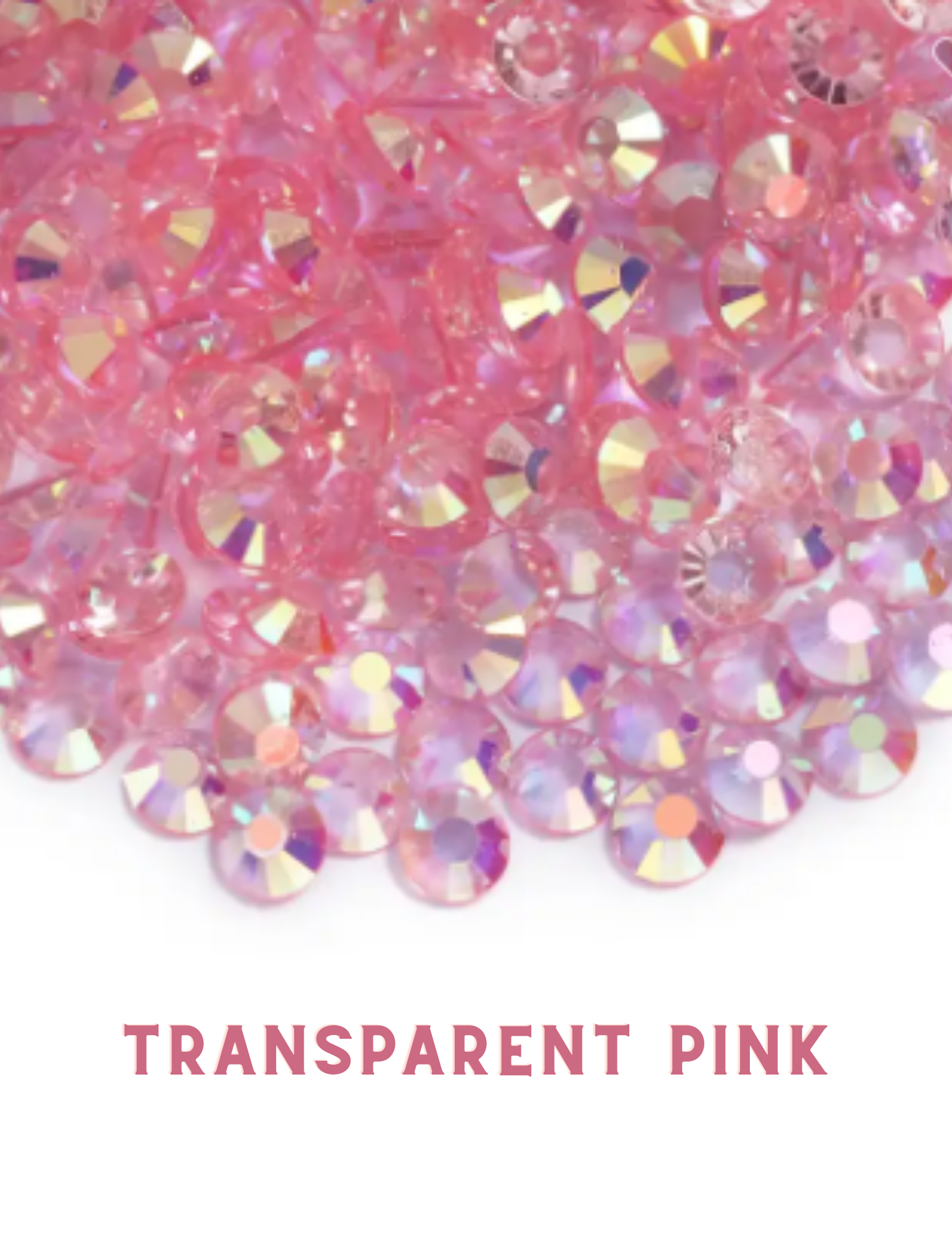 light pink ab transparent rhinestones jelly resin rhinestones transparent pink non hotfix flatback