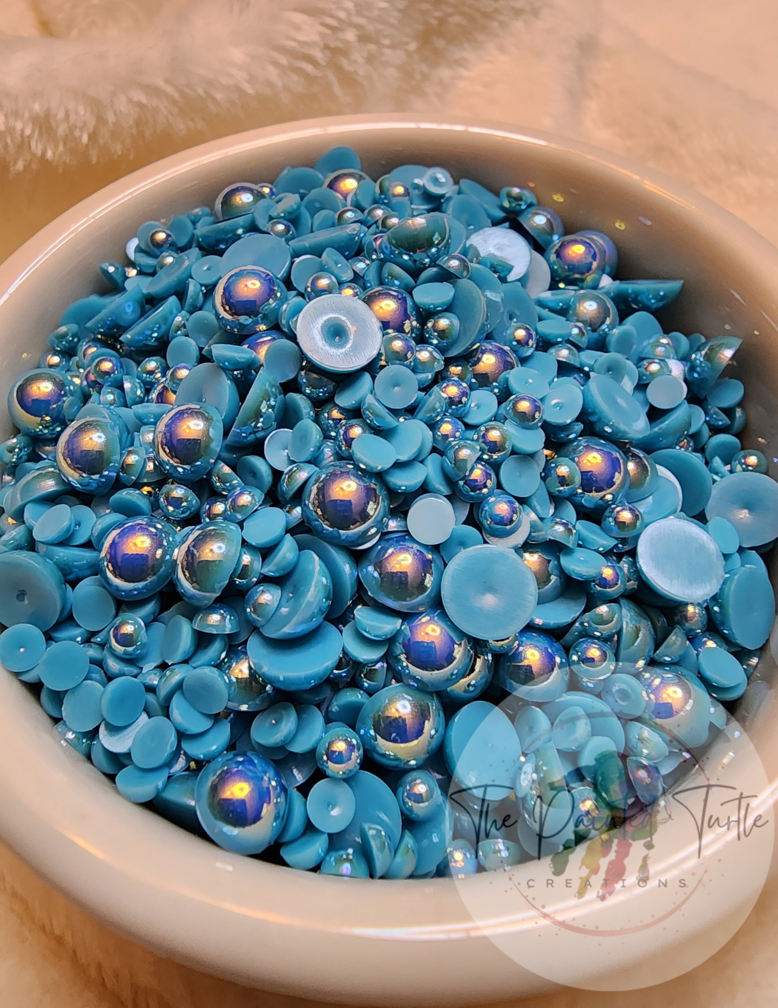 blue zircon ab halfback pearls mix