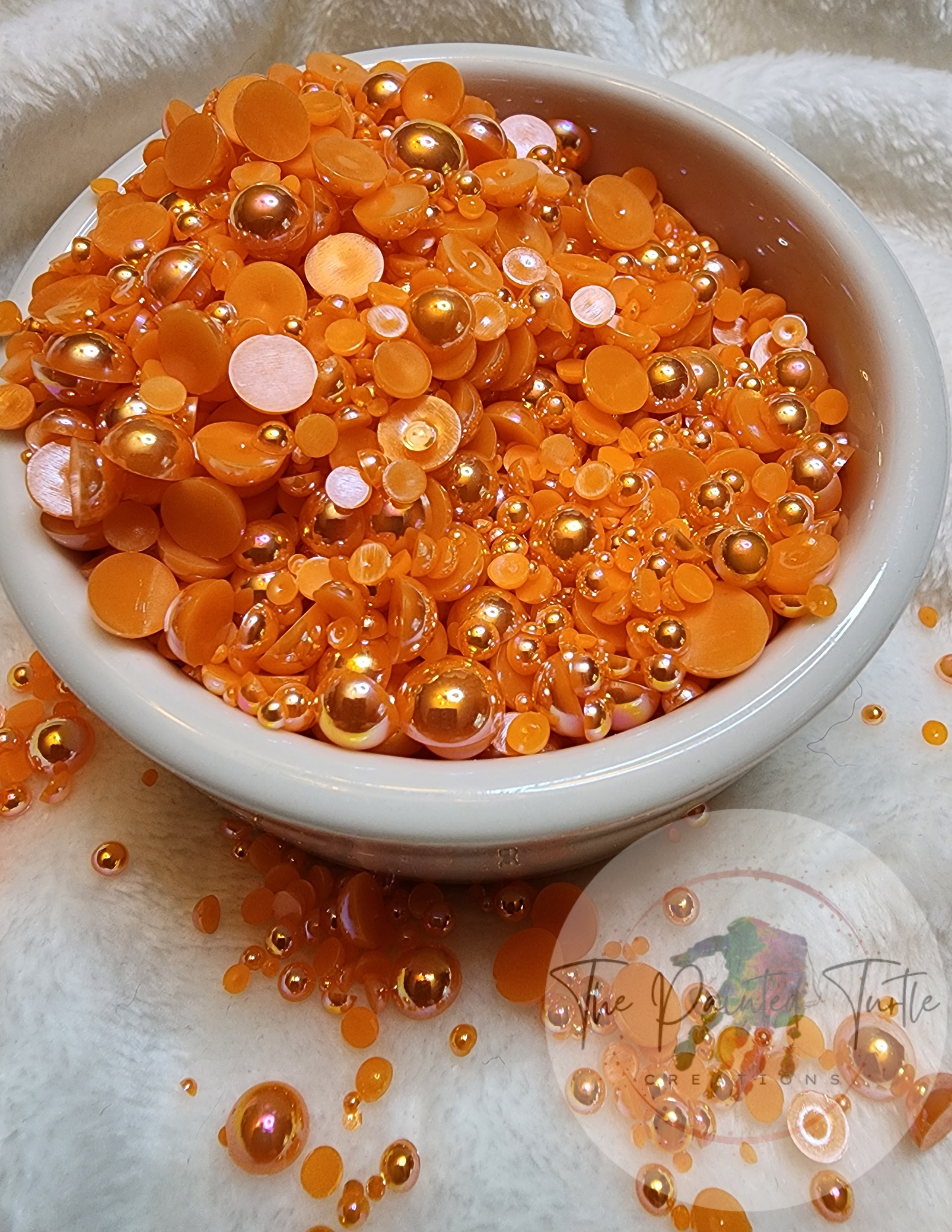 orange ab halfback pearls mix non hotfix crafting pearls