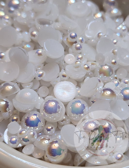 white ab halfback pearls mix non hotfix halfback crafting rhinestones