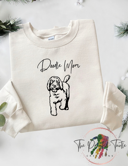 Doodle Mama Sweatshirt - Line Art Graphic - Line Art Sweatshirt - Gift for Her - Goldendoodle - Dog Mom - Doodle Sweatshirt