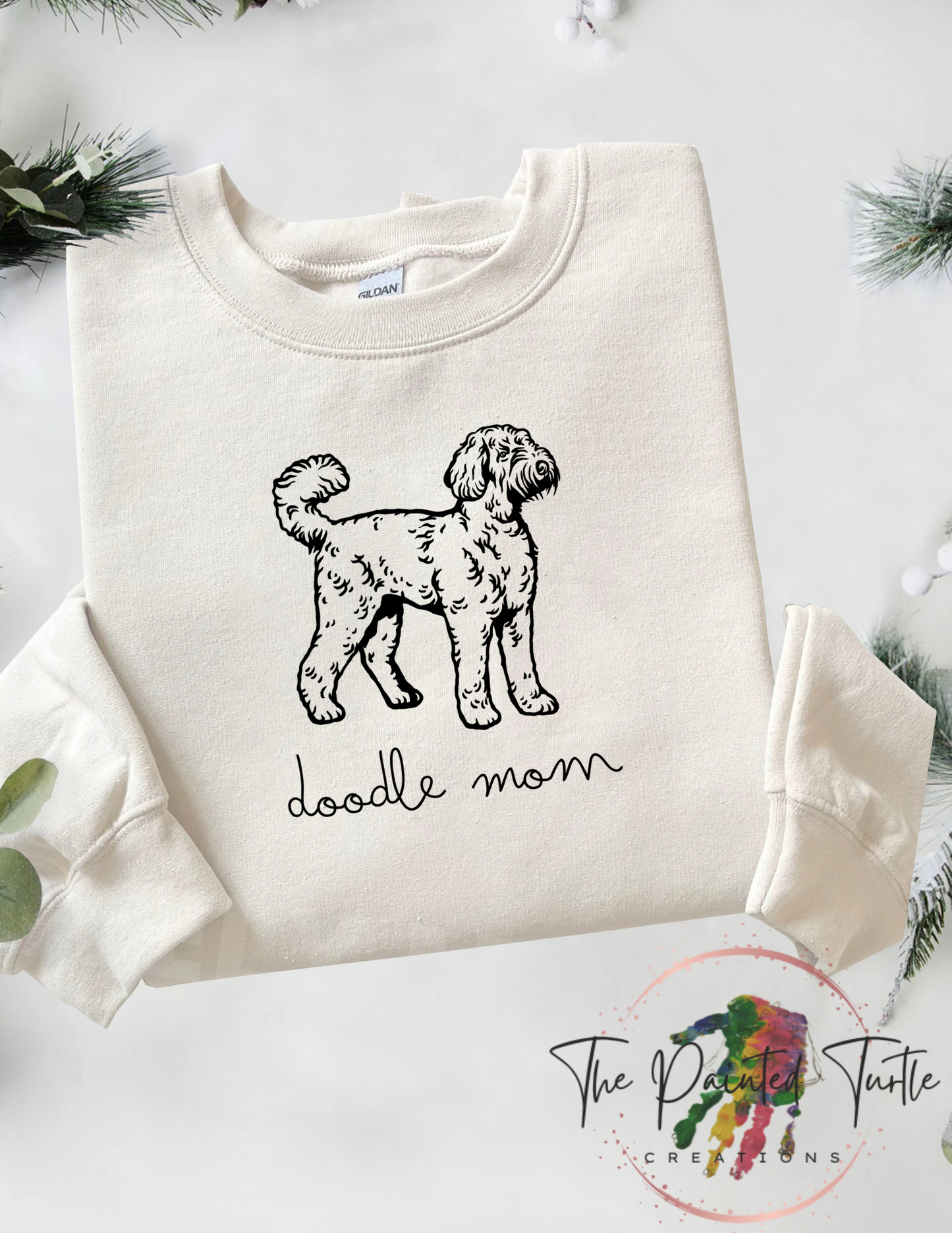 Doodle Mama Sweatshirt - Line Art Graphic - Line Art Sweatshirt - Gift for Her - Goldendoodle - Dog Mom - Doodle Sweatshirt