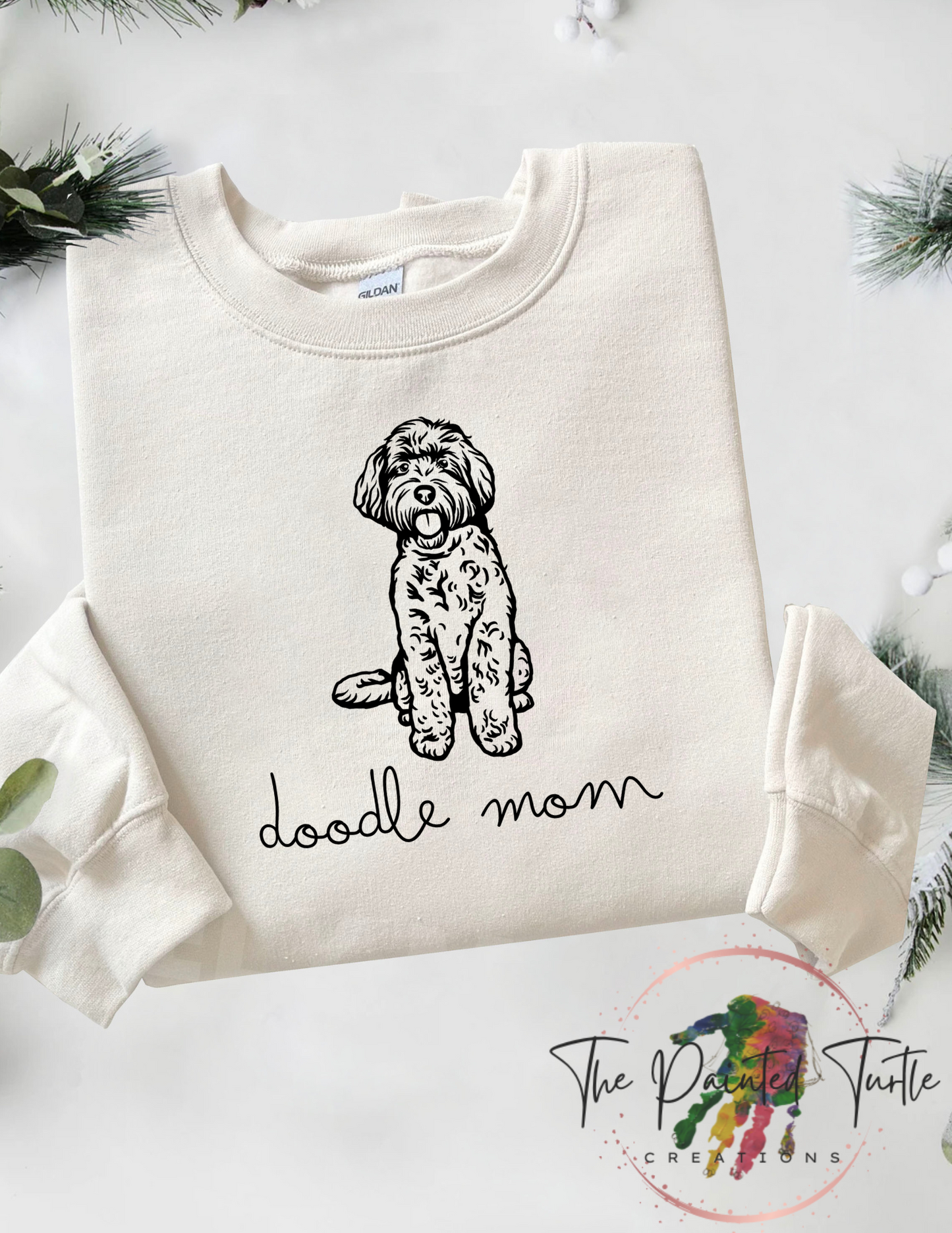 Doodle Mama Sweatshirt - Line Art Graphic - Line Art Sweatshirt - Gift for Her - Goldendoodle - Dog Mom - Doodle Sweatshirt