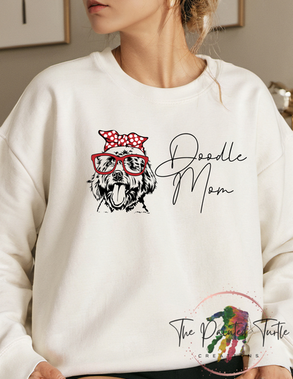 Doodle Mama Sweatshirt - Line Art Graphic - Line Art Sweatshirt - Gift for Her - Goldendoodle - Dog Mom - Doodle Sweatshirt