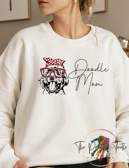 doodle mom, golden doodle, dog with glasses, mom gift, gift for her, gift for mom, sweatshirt, personalized gift, personalized sweatshirt, dog mom, dog mama, valentine's gift, mothers day gift