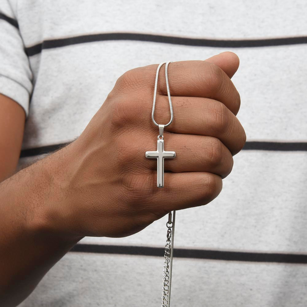 Men's Gifts - Men's Cross Necklace - Men's Faith Necklace - Men's Jewelry - Cross Pendant - Pendant Necklace - Masculine Necklace