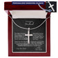 to my amazing husband, snake chain cross necklace, cross pendant, stainless steel pendant, cross faith necklace, men's gifts, men's jewelry, gift for husband, anniversary gift