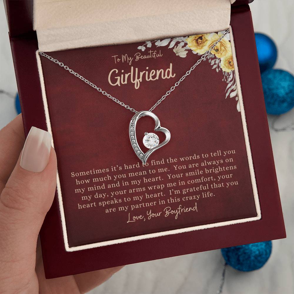 Personalized Gift - To My Beautiful Girlfriend - Forever Love Pendant - Forever Love Necklace - Gift for Her