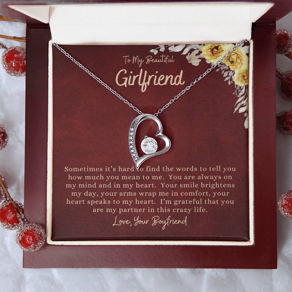 Personalized Gift - To My Beautiful Girlfriend - Forever Love Pendant - Forever Love Necklace - Gift for Her