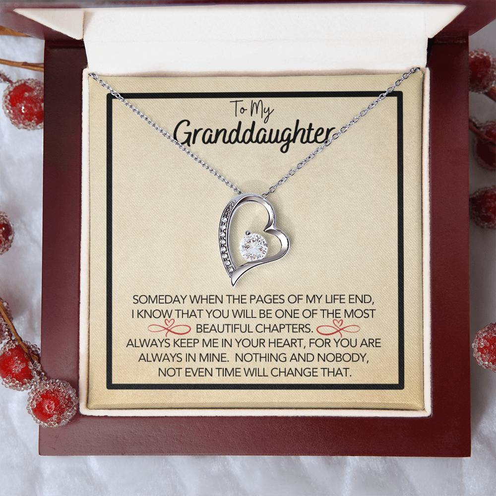 to my granddaughter, forever love pendant, grandmother granddaughter gift, gift for her, jewelry for daughter, jewelry for granddaughter