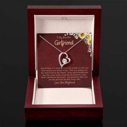 Personalized Gift - To My Beautiful Girlfriend - Forever Love Pendant - Forever Love Necklace - Gift for Her