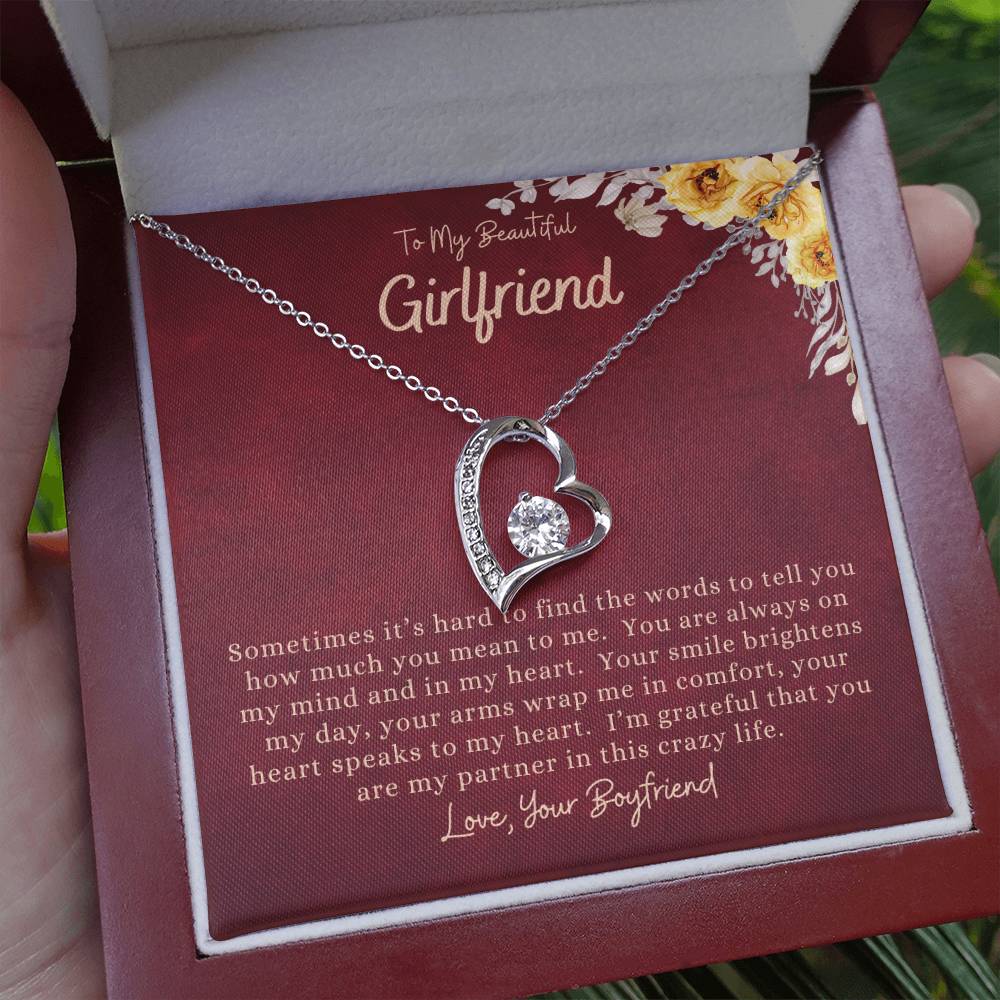 Personalized Gift - To My Beautiful Girlfriend - Forever Love Pendant - Forever Love Necklace - Gift for Her