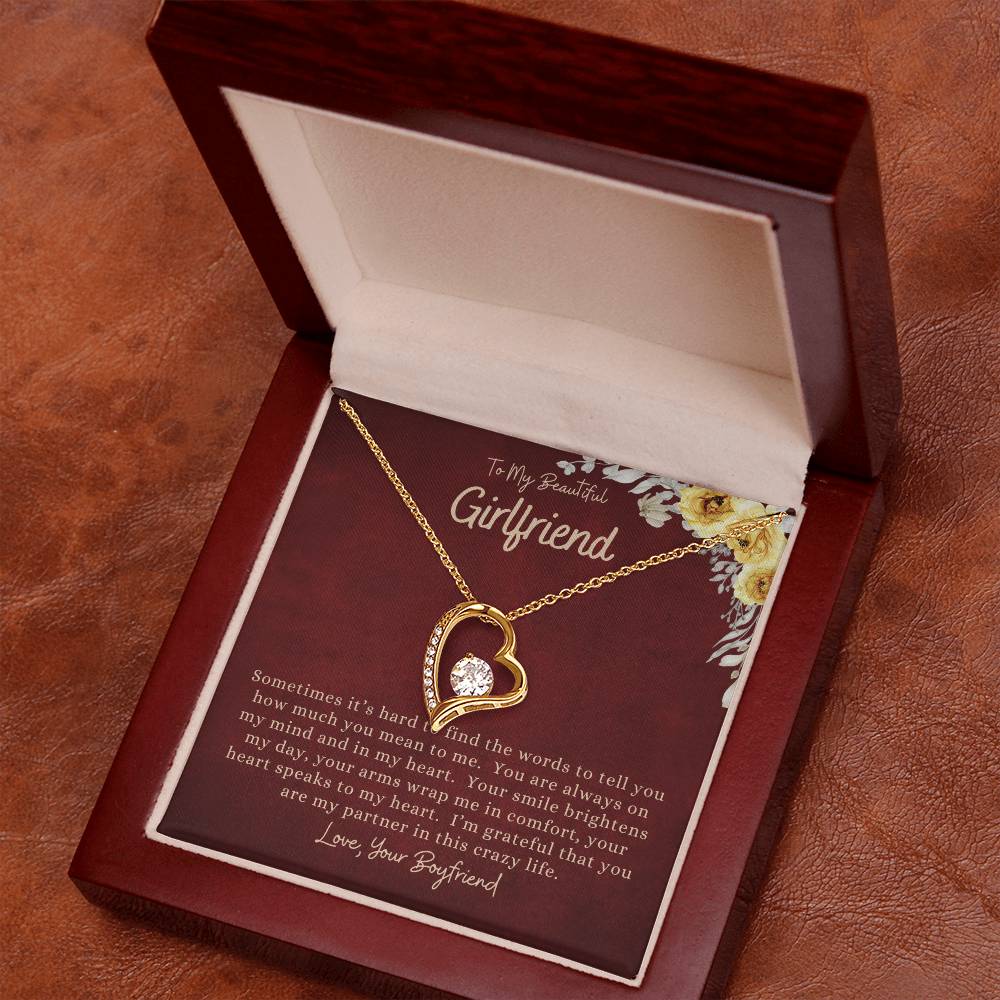 Personalized Gift - To My Beautiful Girlfriend - Forever Love Pendant - Forever Love Necklace - Gift for Her