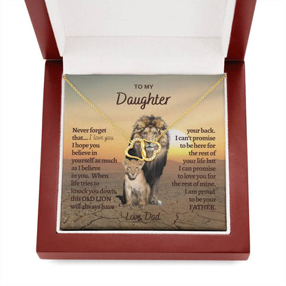 Heart Necklace for Daughter - Gift for Daughter - Gift from Dad - Diamond Necklace - Father Daughter Gift