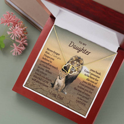 Heart Necklace for Daughter - Gift for Daughter - Gift from Dad - Diamond Necklace - Father Daughter Gift