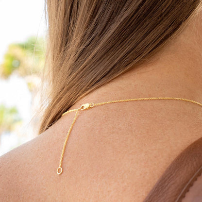 10K Solid Yellow Gold Heart Necklace for Daughter - Gift for Daughter - Gift from Dad - Diamond Necklace