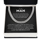14k Gold - To My Man - Men's Jewelry - Men's Gift - Cuban Link Chain - Adjustable Length