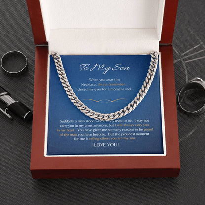 Gift for Son - To My Son - Cuban Link Chain Necklace - Cuban Link - Gift from Mom /Dad - Gift for Him - Men's Jewelry - Men's Gifts