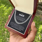 14k Gold - To My Man - Men's Jewelry - Men's Gift - Cuban Link Chain - Adjustable Length