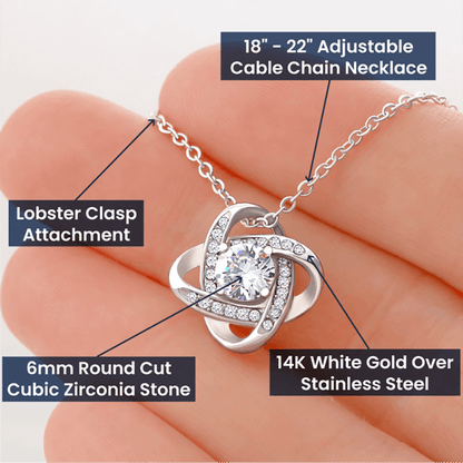 Personalized Mom Gift, Custom Gift for Mom, Custom Mom Necklace, Necklace Pendant, Gift for Mom from Son, Love Knot Necklace