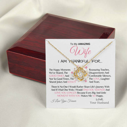 Love Knot Pendant, Love Knot Necklace Gift for Wife, Anniversary Gift