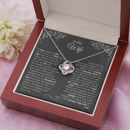Gift for Wife - Necklace Pendant - Gift for Her - From Husband - Love Knot Necklace - Mother's Day Gift - Birthday gift for Her