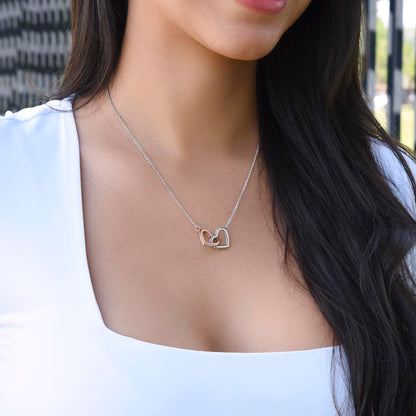 Gold Heart Necklace for Daughter - Gift for Daughter - Gift from Dad - Diamond Necklace - Father Daughter Gift - Personalized Gift, Custom Gift, Graduation Gift