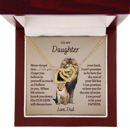 Gold Heart Necklace for Daughter - Gift for Daughter - Gift from Dad - Diamond Necklace - Father Daughter Gift - Personalized Gift, Custom Gift, Graduation Gift