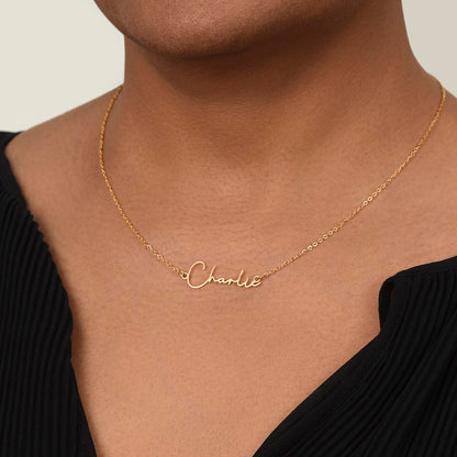 Personalized Name Necklace • To My Girlfriend • Stars In My Sky • Gold Name Necklace with Cable Chain • Perfect Gift for Her • Personalized Gift