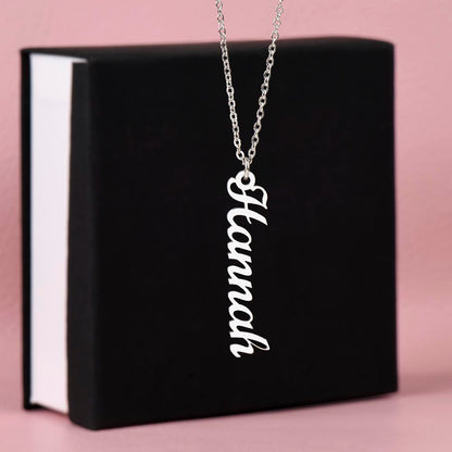 Personalized Vertical Name Necklace for Mom - Custom Gift to Mom - Gift for Mom - Custom Name Necklace
