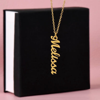 Personalized Vertical Name Necklace for Mom - Custom Gift to Mom - Gift for Mom - Custom Name Necklace