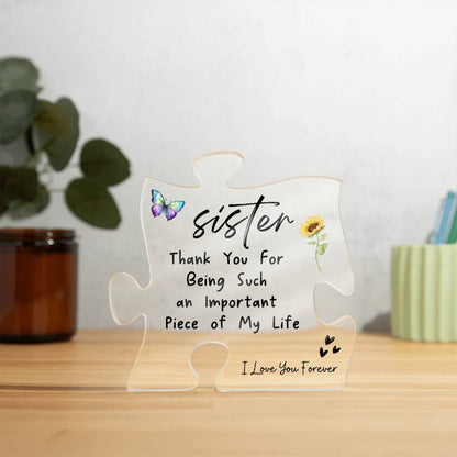Puzzle Acrylic, Personalized Acrylic Plaque, Sister Gift, Gift for Sister, Custom Acrylic, Personalized Acrylic Gift