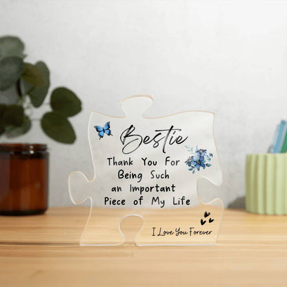 Bestie Puzzle Acrylic, Personalized Acrylic Plaque, Bestie Gift, Gift for Bestie, Custom Acrylic, Personalized Acrylic Gift