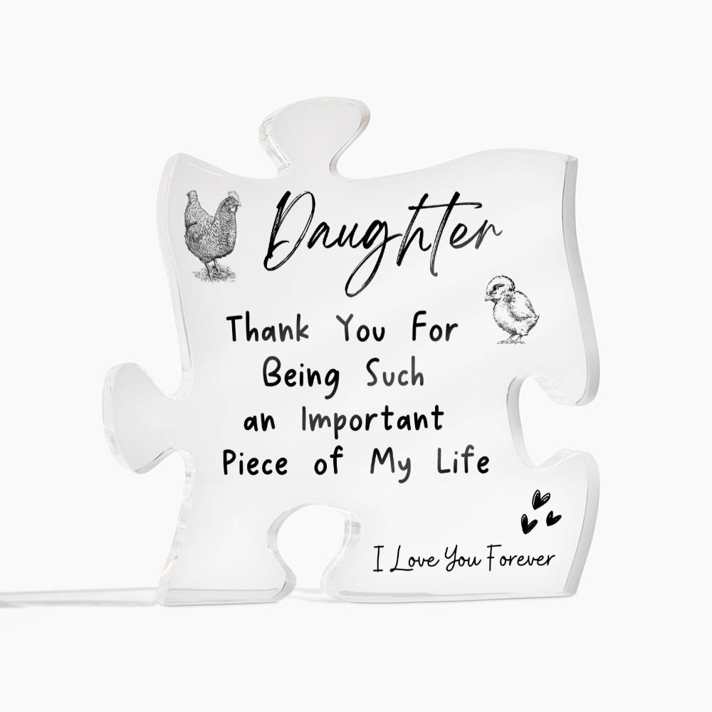 Daughter Puzzle Acrylic, Personalized Acrylic Plaque, Daughter Gift, Gift for Daughter, Custom Acrylic, Personalized Acrylic Gift