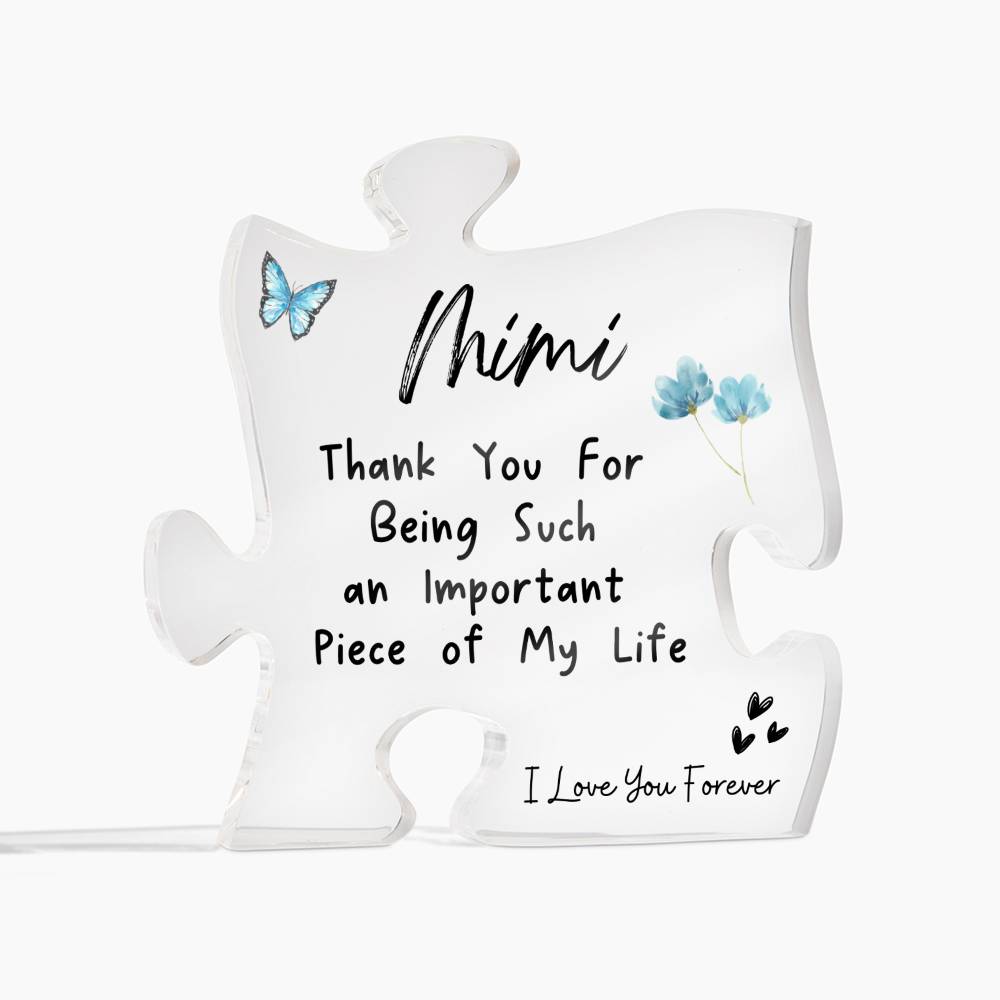 Puzzle Acrylic, Personalized Acrylic Plaque, Mom Gift, Gift for Mom, Gift for Mimi, Custom Acrylic, Personalized Acrylic Gift