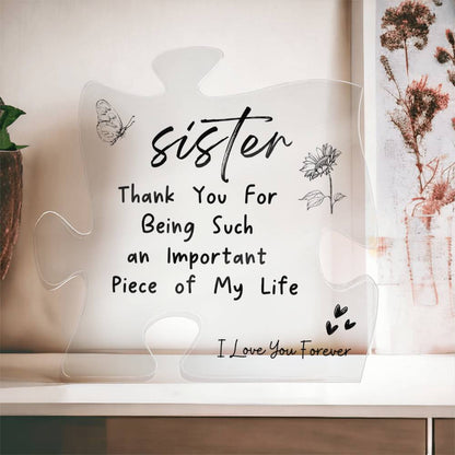Puzzle Acrylic, Personalized Acrylic Plaque, Sister Gift, Gift for Sister, Custom Acrylic, Personalized Acrylic Gift
