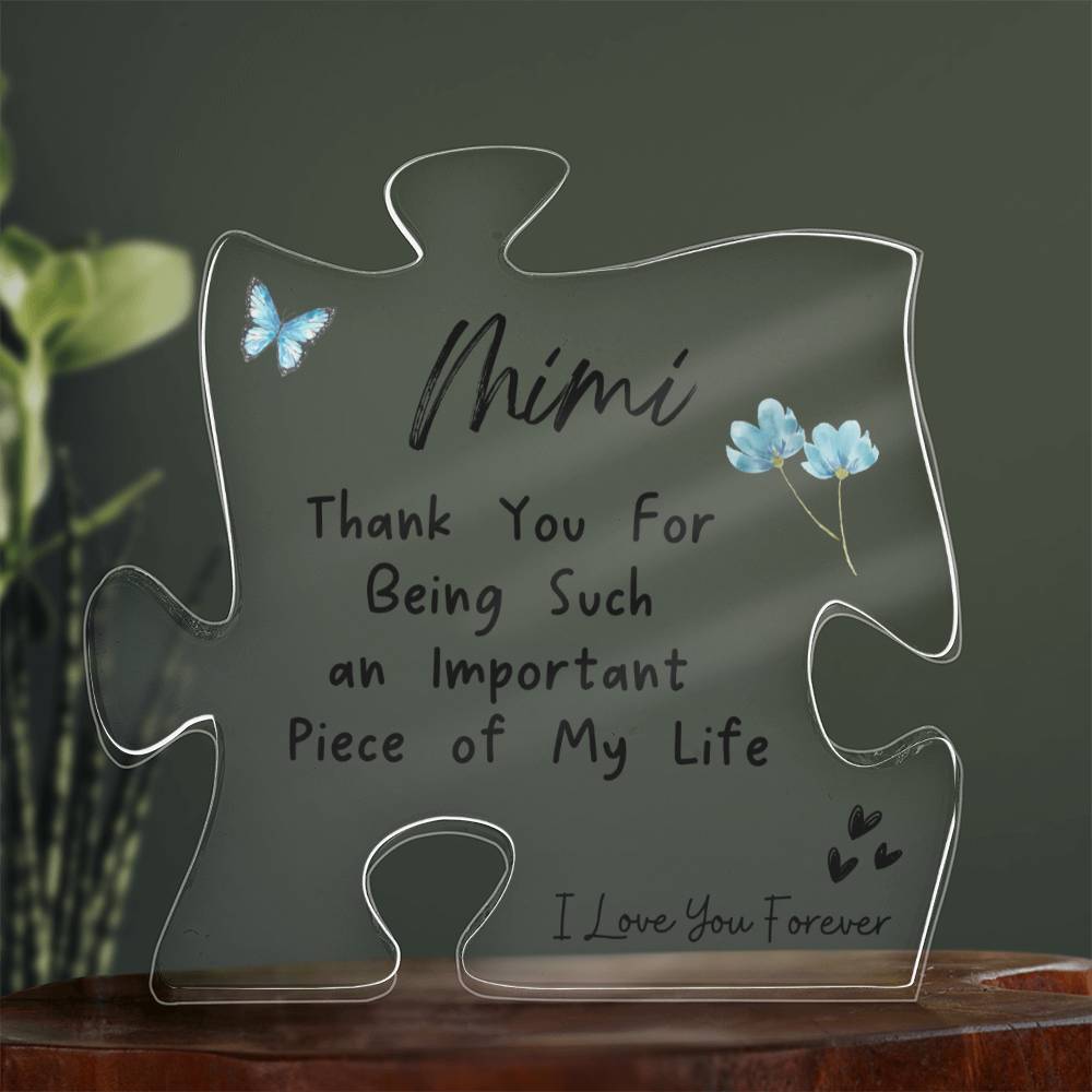 Puzzle Acrylic, Personalized Acrylic Plaque, Mom Gift, Gift for Mom, Gift for Mimi, Custom Acrylic, Personalized Acrylic Gift