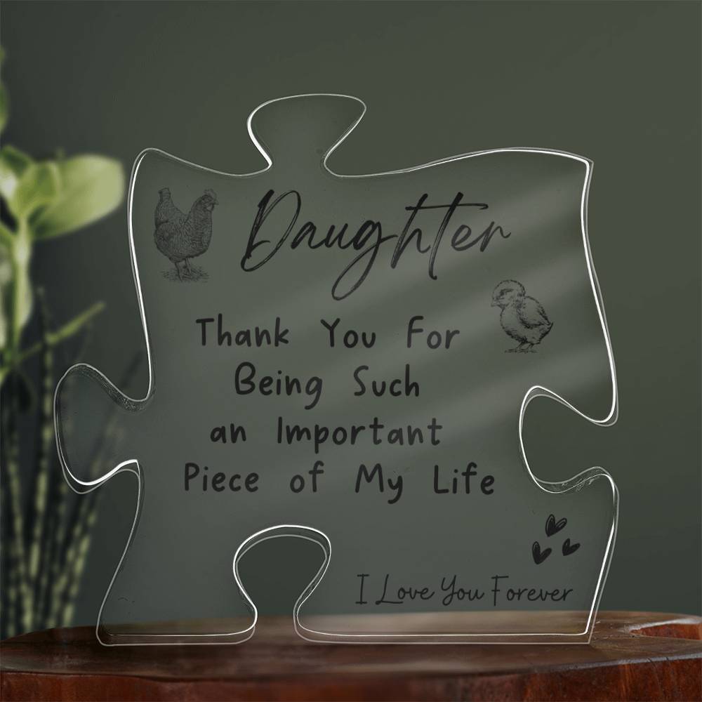 Daughter Puzzle Acrylic, Personalized Acrylic Plaque, Daughter Gift, Gift for Daughter, Custom Acrylic, Personalized Acrylic Gift