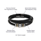 Vegan Leather Bracelet For Son From His Parents - Gift for Son on His Birthday - Grown-up Son Bracelet Gift - Meaningful Graduation Gift for Son - Wedding Gift