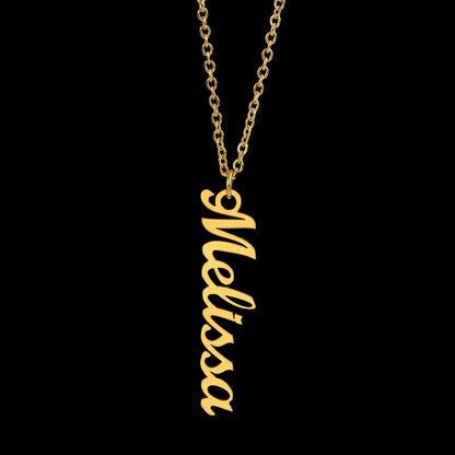 Personalized Vertical Name Necklace for Mom - Custom Gift to Mom - Gift for Mom - Custom Name Necklace
