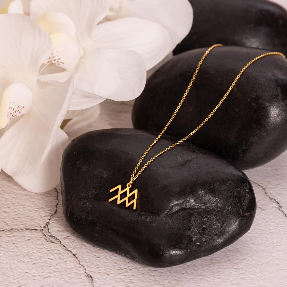 Zodiac Symbol Necklace • Gift for Girlfriend •Zodiac Necklace • Scorpio Zodiac Necklace • Leo Necklace • Libra Necklace Zodiac • Virgo Necklace • Aquarius Necklace •Valentine's Gift• Pisces Necklace