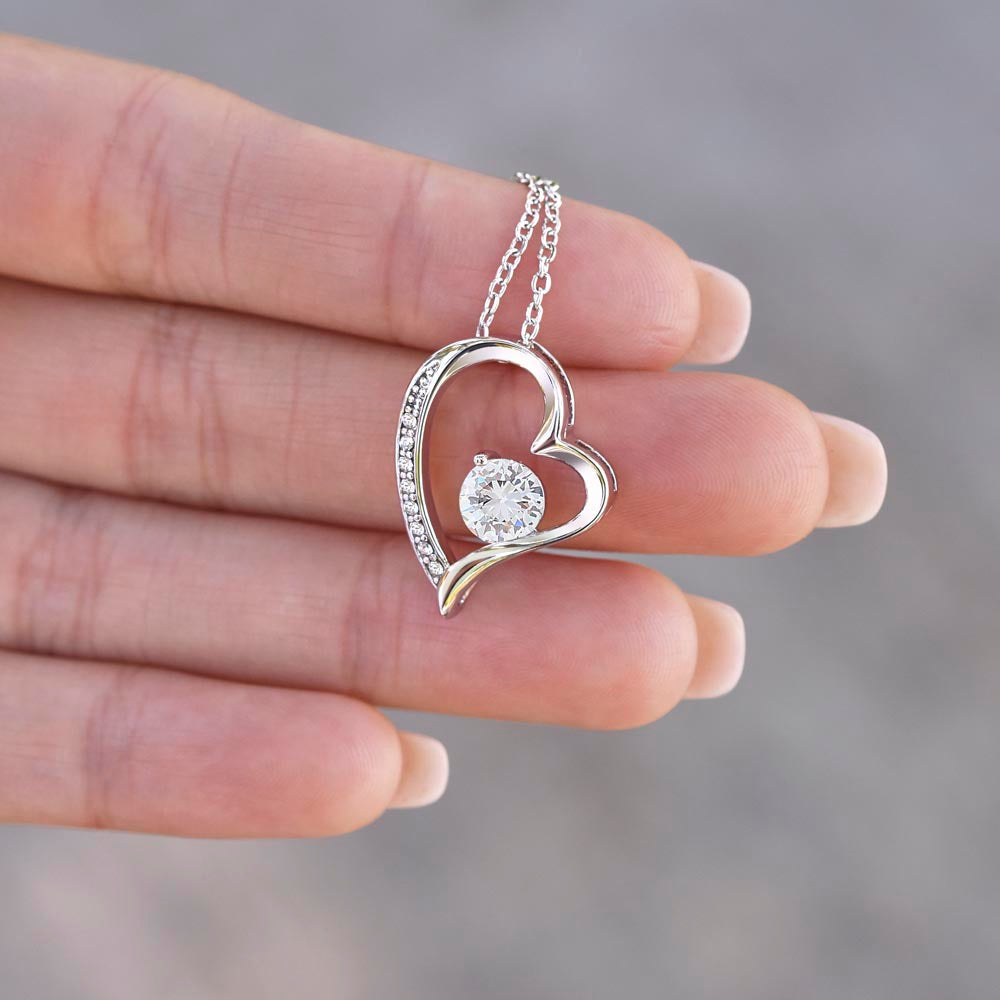 Valentine's Gift - Gift for My Beautiful Sweetheart, Customizable, Personalized Heart Pendant Gift, Forever Love Necklace