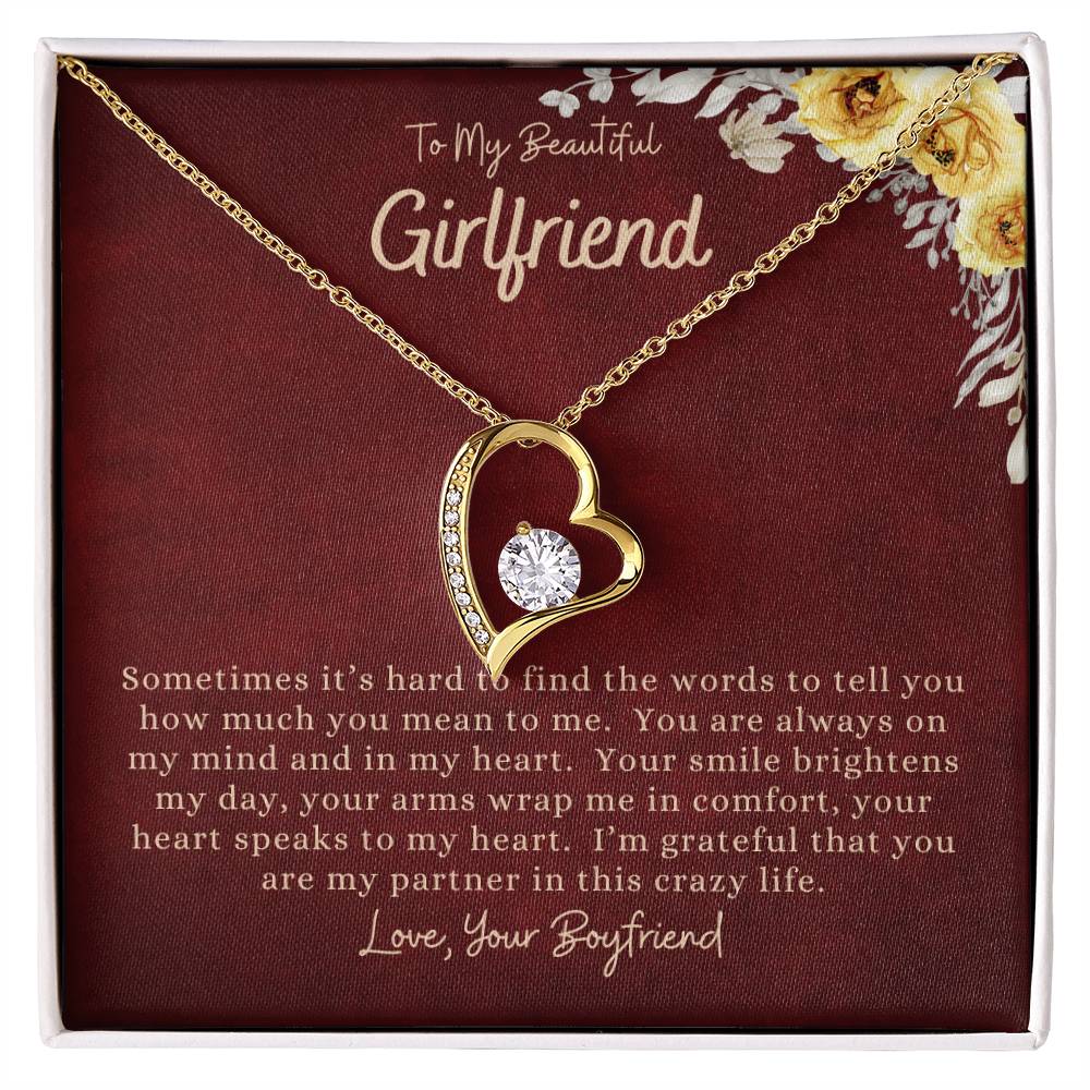 personalized gift, girlfriend gift, gift for her, birthday gift, anniversary gift, forever love pendant, forever love necklace, from boyfriend, jewelry for her, personalized necklace