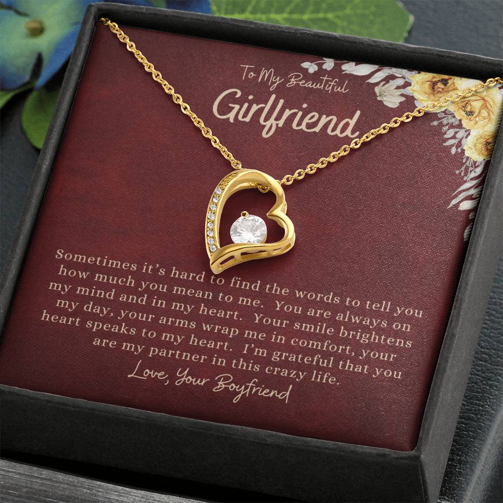 Personalized Gift - To My Beautiful Girlfriend - Forever Love Pendant - Forever Love Necklace - Gift for Her