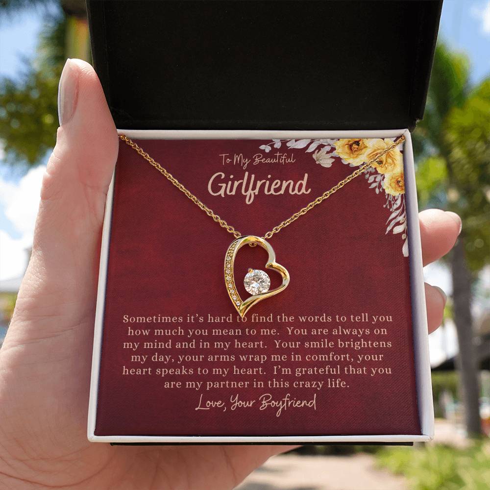 Personalized Gift - To My Beautiful Girlfriend - Forever Love Pendant - Forever Love Necklace - Gift for Her